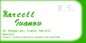marcell ivanov business card